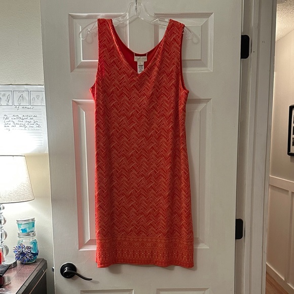 Vibrant Orange reversible shift Dress - Picture 1 of 6